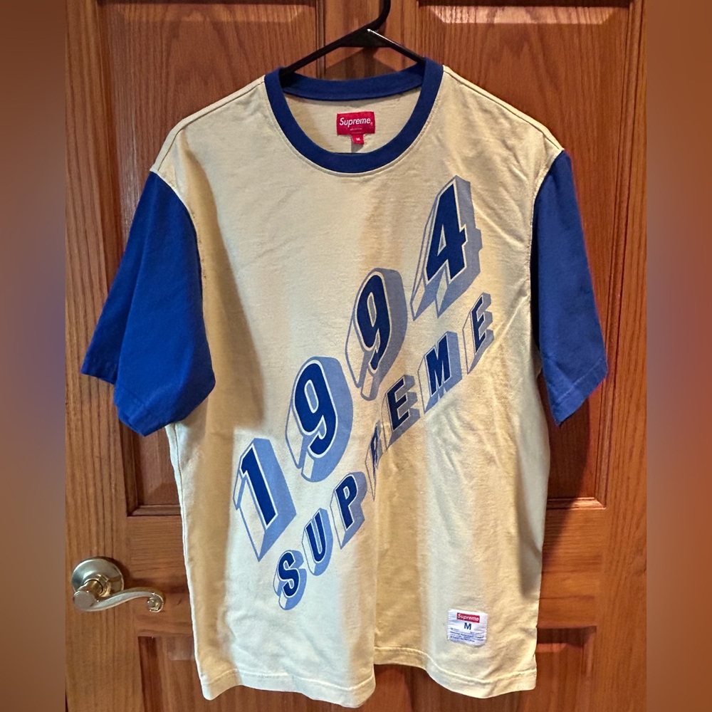 Mens Supreme Yellow and Blue T-shirt Sz M